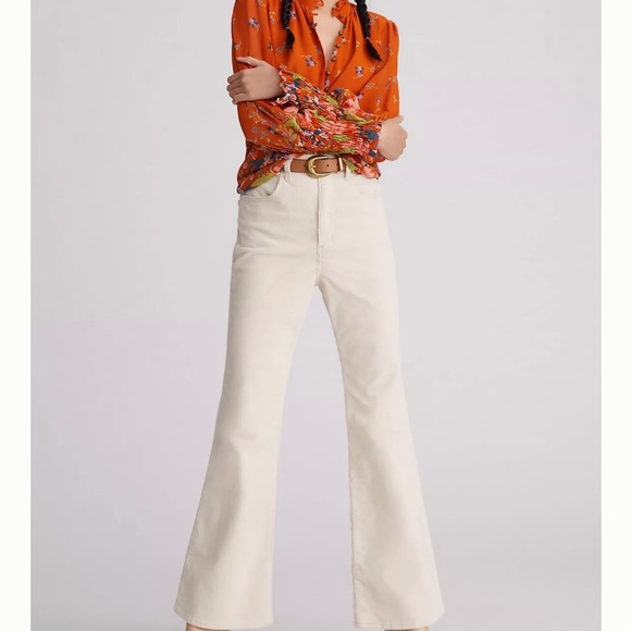 Anthropologie Womens Floral Boho Chiffon Button Front Puffed Sleeve Blouse - Picture 15 of 16